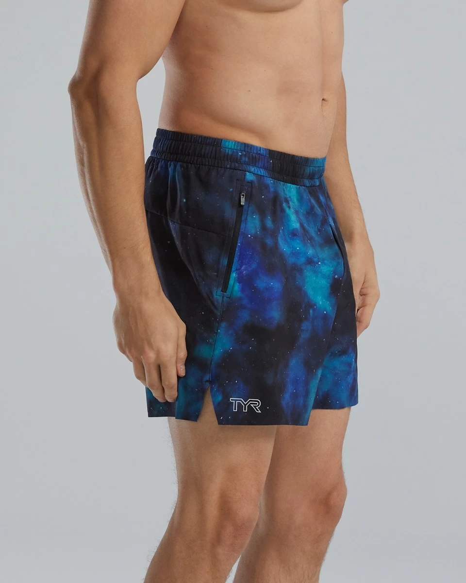 TYR Hydrosphere™ Men's Unlined 6" Momentum Shorts - Cosmic Night 3 TYR Hydrosphere™ Men's Unlined 6" Momentum Shorts - Cosmic Night - Image 3