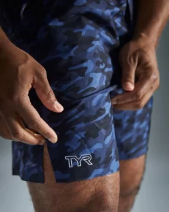 TYR Hydrosphere™ Men's Unlined 7" Unbroken Shorts - Midnight Camo -Tyr musumc3a 401 alt09