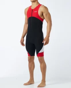TYR Men's Padded Front-Zip Tri-Suit - Carbon