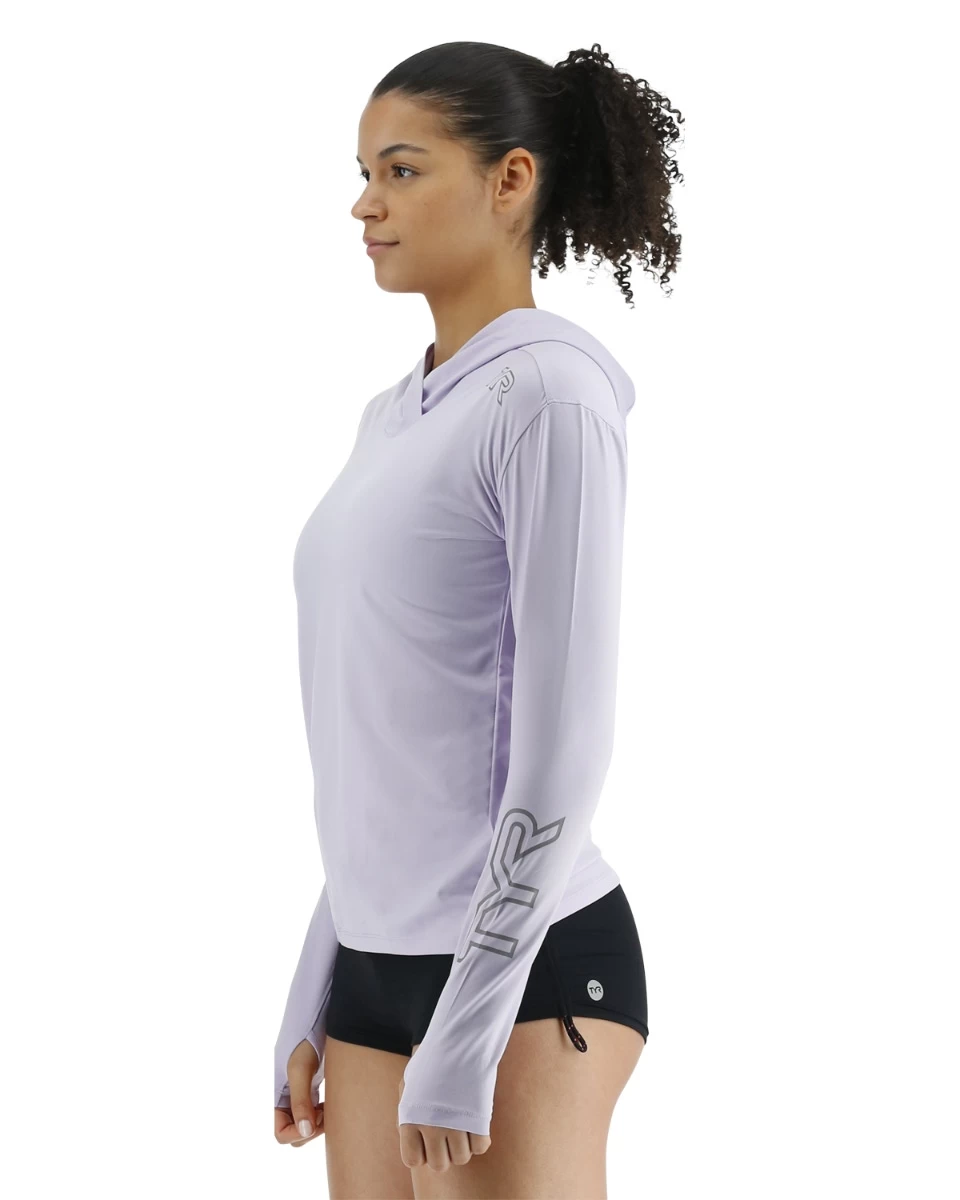 TYR Women's SunDefense Hooded Shirt 3 TYR Women's SunDefense Hooded Shirt - Image 3