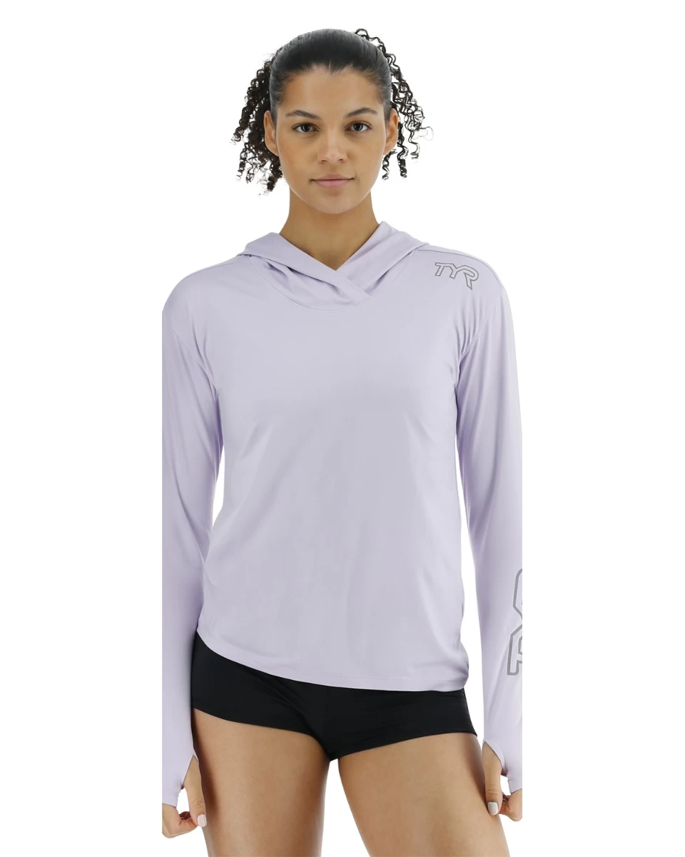 TYR Women's SunDefense Hooded Shirt 1 TYR Women's SunDefense Hooded Shirt