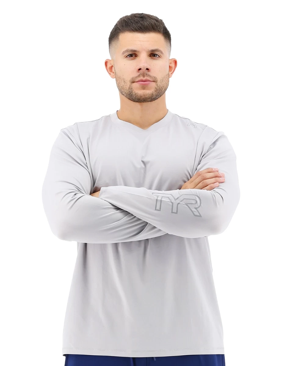TYR Men's SunDefense Long Sleeve Shirt 1 TYR Men's SunDefense Long Sleeve Shirt