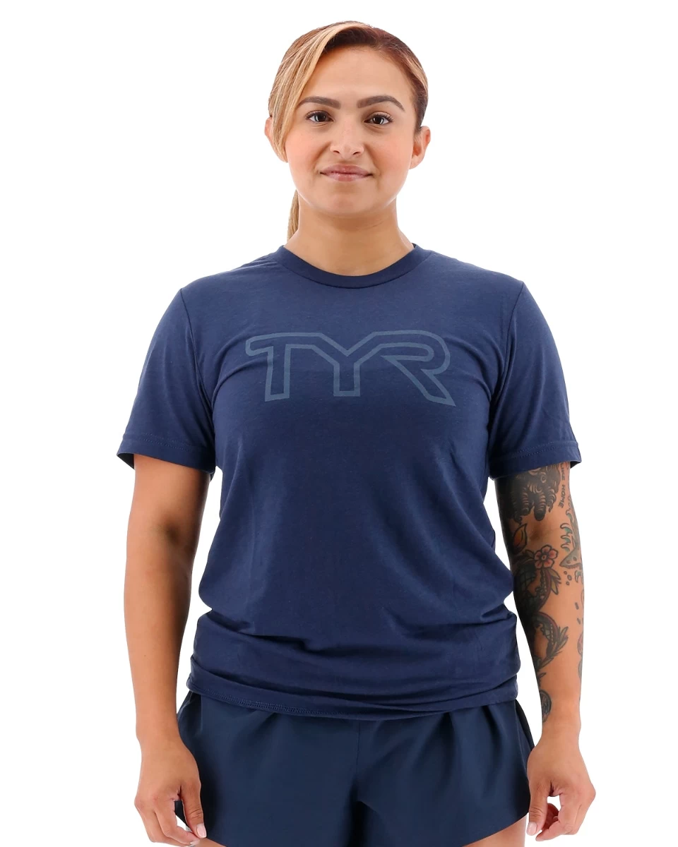 TYR Unisex Big Outline Logo Tee 1 TYR Unisex Big Outline Logo Tee