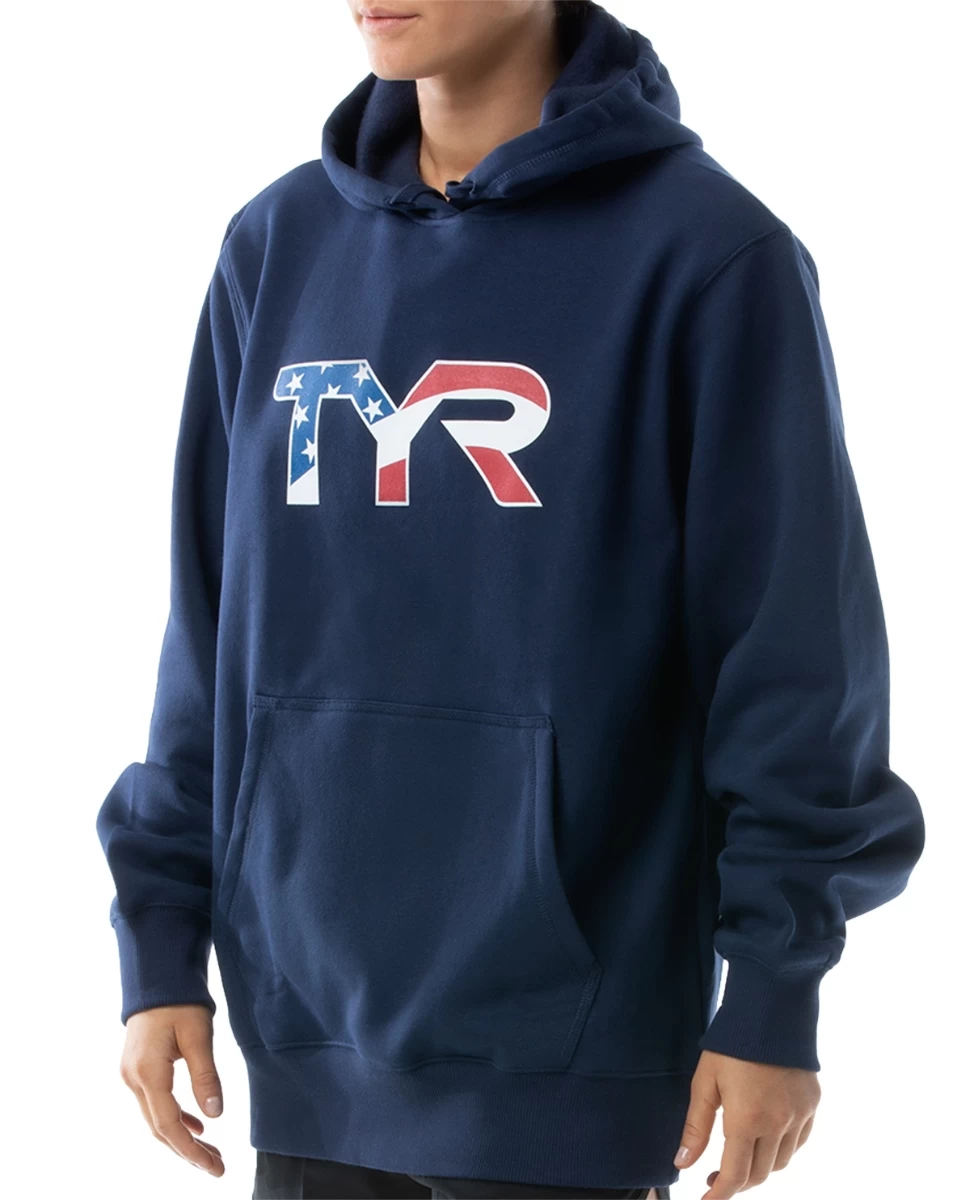 TYR Unisex Pullover Hoodie - USA 1 TYR Unisex Pullover Hoodie - USA