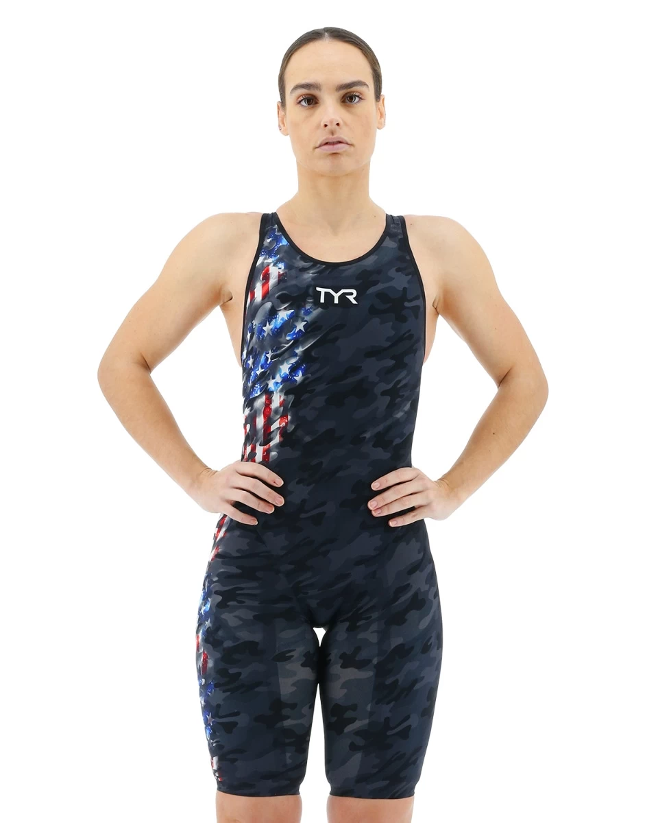 TYR Women's Venzo™ Closed Back - USA Blackout Camo 1 TYR Women's Venzo™ Closed Back - USA Blackout Camo