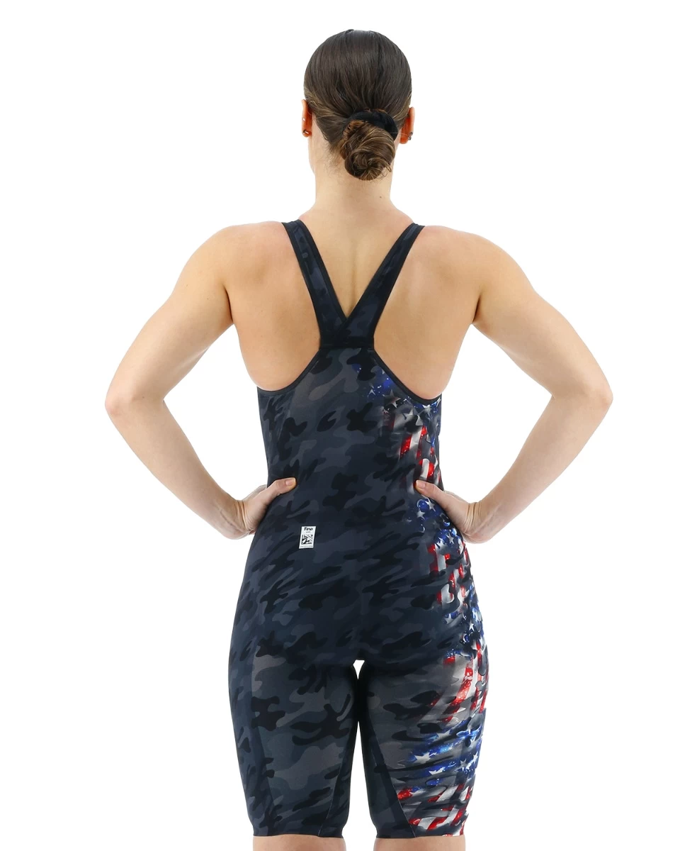TYR Women's Venzo™ Closed Back - USA Blackout Camo 2 TYR Women's Venzo™ Closed Back - USA Blackout Camo - Image 2